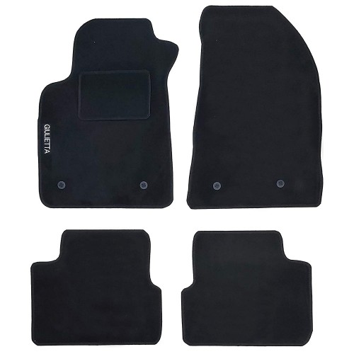 Tappetini Auto In Moquette Per Alfa Romeo Giulietta Del 2014 Con 4 Clip Di Fissaggio